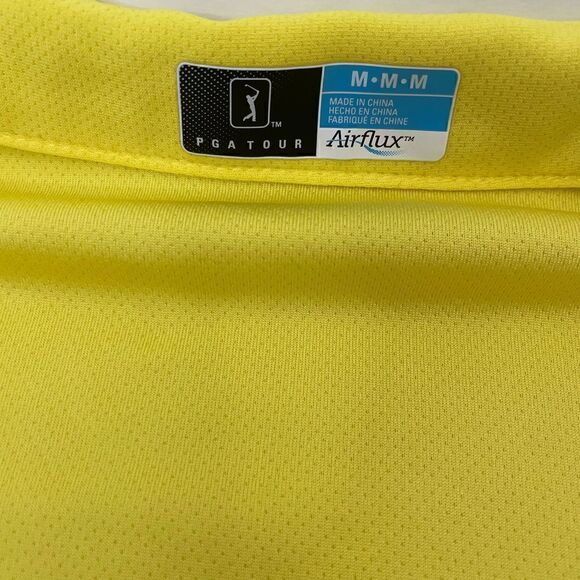 Airflux| Medium| Yellow| PGA Tour| Golf Tee| Moisture Wicking| Super Stretchy - Picture 7 of 15